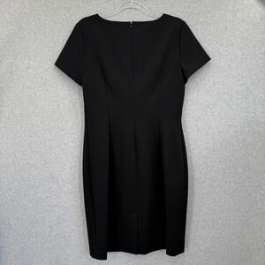 Theory Black Luxe Ponte Short Sleeve‎ Dress Women's Career Business Size 10